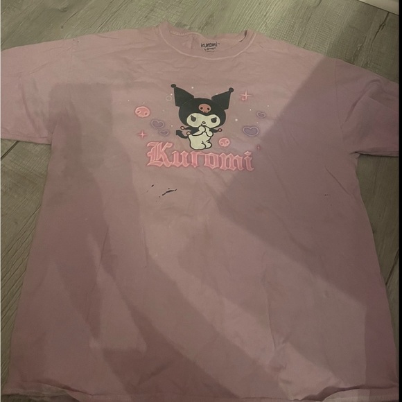 Kuromi T Shirt Size L Worn But Good Quality Has Small Paint Stain On It - Picture 1 of 3